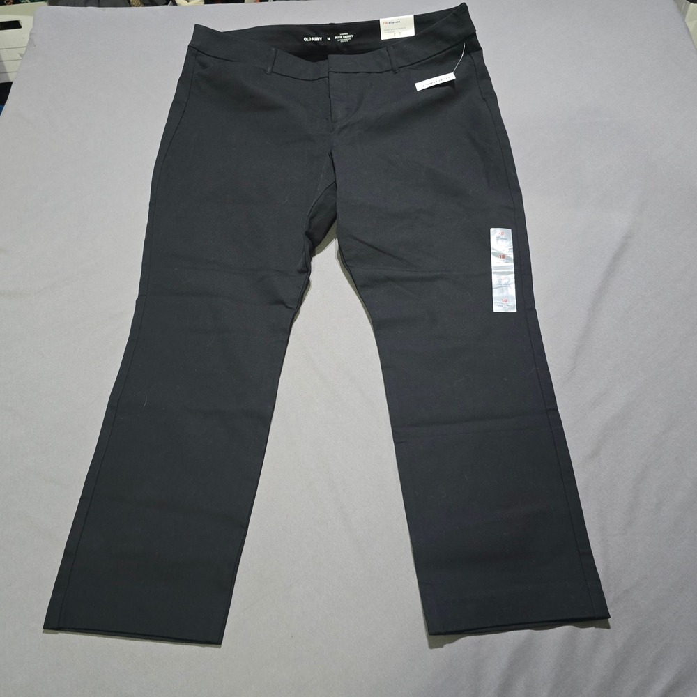Old Navy Pixie Skinny Pants Womens 18 Black High Rise Secret Smooth Pockets